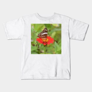 Zinnia with Butterfly Kids T-Shirt